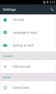 Android E-Mail Setup - Settings App